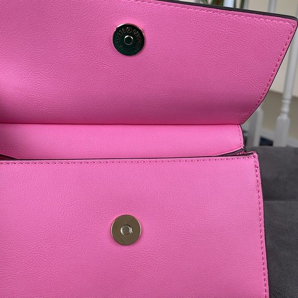 INC INTERNATIONAL CONCEPTS~Faux Leather Demi Aurora Crossbody Bag ~Pink/Gold~NWT - Picture 8 of 10